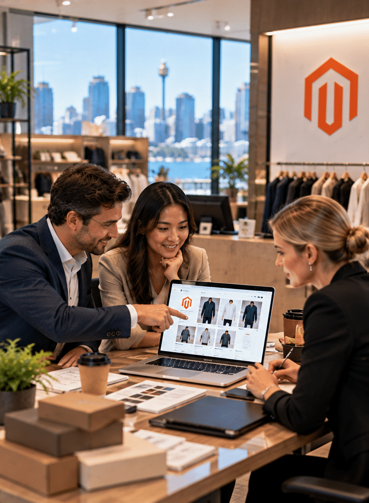 magento retail website development
